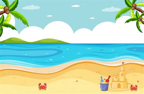 Beach Cartoon Images - Free Download on Freepik