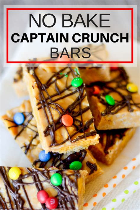 No Bake Captain Crunch Bars - Pink Cake Plate