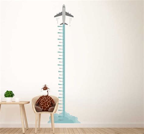 Plane Height Chart Wall Sticker - TenStickers