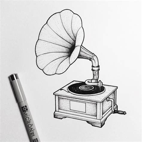 Turntable Drawing at PaintingValley.com | Explore collection of ...