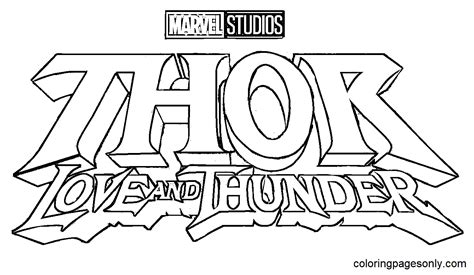 Coloriage Thor Love et Thunder - Coloriages gratuits à imprimer