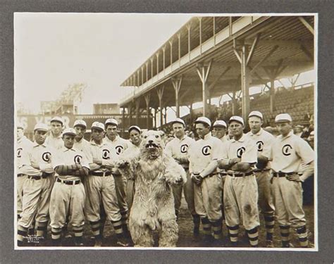 Circa 1908 Chicago Cubs Mounted Photo w/ Bear (8x10")