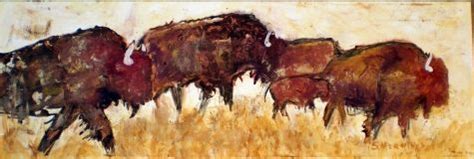 Buffalo Herd Painting at PaintingValley.com | Explore collection of ...