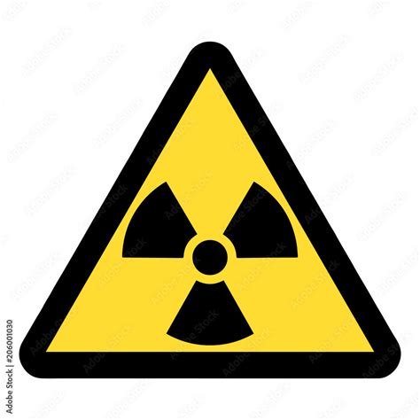 Standard Pictogam of Ionizing radiation Symbol, Warning sign of ...