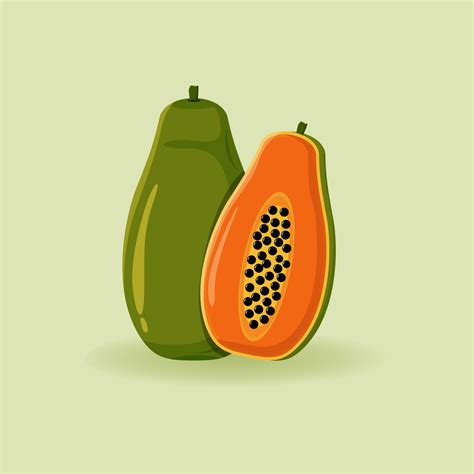 arte de vector de dibujos animados de fruta de papaya 7511430 Vector en Vecteezy