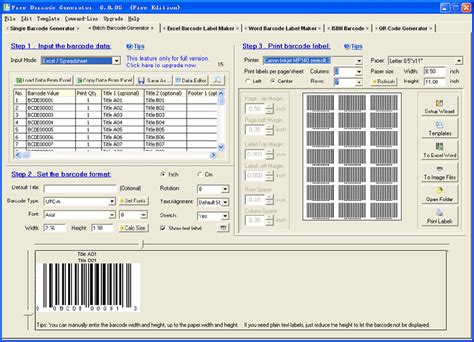 EasierSoft Free Barcode Generator 6.8.10 Free Download - Print barcode label with laser or ...