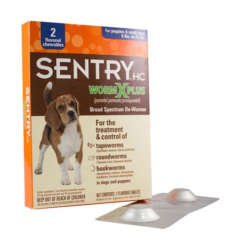 Amazon.com : Sentry HC WormX Plus Dog Dewormer (Round/Hook/Tapeworm) Small Dog, 2-Count : Pet ...