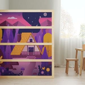 IKEA KURA BED Chalet Decals Mysterious Hues Stickers Kids Room ...