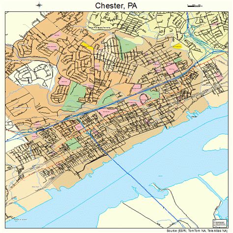 Chester Pennsylvania Street Map 4213208