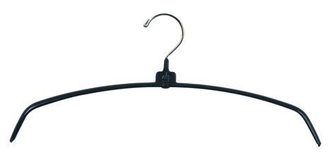 International Hanger Metal Non-Slip Vinyl Coated Top Hanger, Black ...