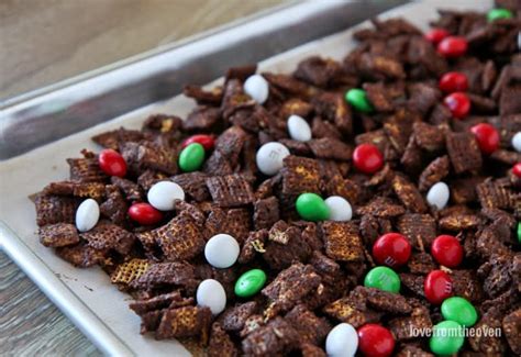 Easy Chocolate Chex Mix • Love From The Oven