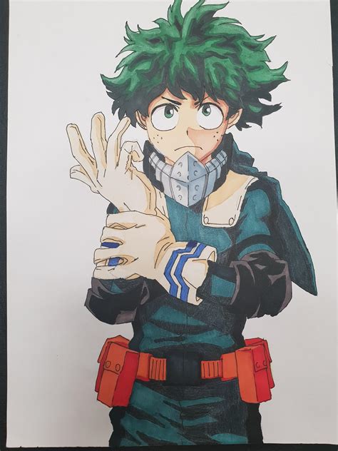 Ive wanted to draw Deku for a while - ever since I got markers. Now ...