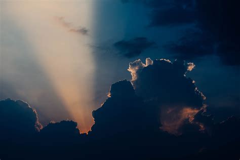 Free download | HD wallpaper: clouds and sun rays, sunshine, sun beam ...