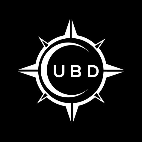 UBD abstract technology logo design on Black background. UBD creative ...