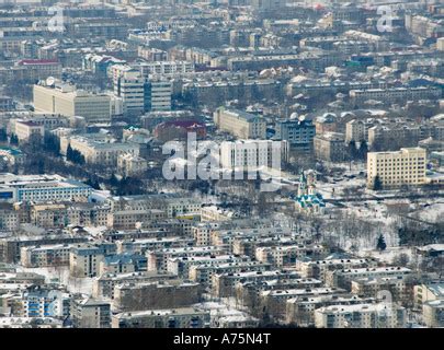 View of Yuzhno Sakhalinsk in winter Sakhalin Island Stock Photo - Alamy