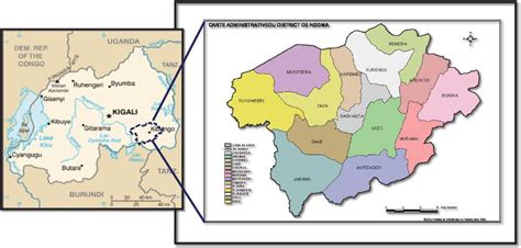 Provinces Rwanda District Map - Rwanda 24