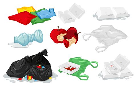 Set di rifiuti di plastica 372944 - Scarica Immagini Vettoriali Gratis ...