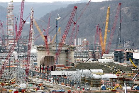 Cracker Construction in Beaver County, Pa., Crowded With Cranes | News, Sports, Jobs - The ...