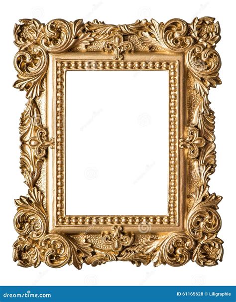 Picture Frame Baroque Style. Vintage Art Gold Object Stock Photo - Image of empty, victorian ...