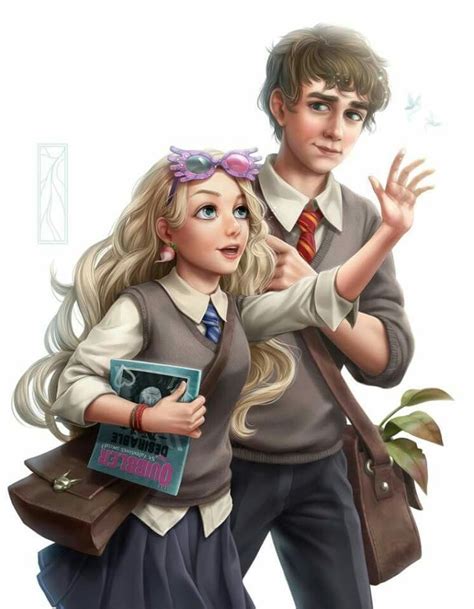 Luna and Neville | Harry potter anime, Harry potter fan art, Harry potter