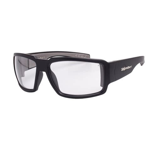 Bomber Sunglasses Boogie Bomb Matte Black Frm / Clear ANSI Z87+ safety ...