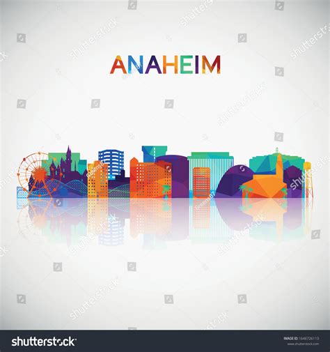 Anaheim Skyline Silhouette Colorful Geometric Style Stock Vector (Royalty Free) 1646726113 ...