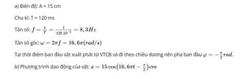 Hình 3.2 là đồ thị li độ - thời gian của một vật dao động điều hòa | Vật lý Lớp 11 - Bài tập Vật ...