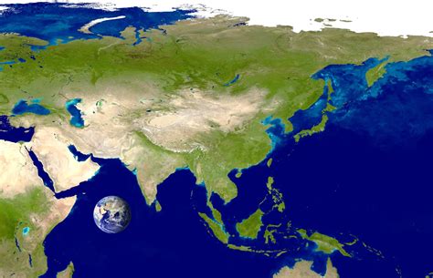 Asia Satellite Image - MapSof.net