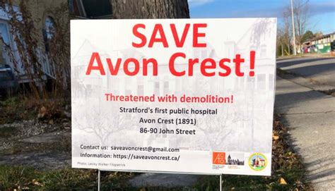 Show your support for Avon Crest by taking a lawn sign – SAVE AVON CREST