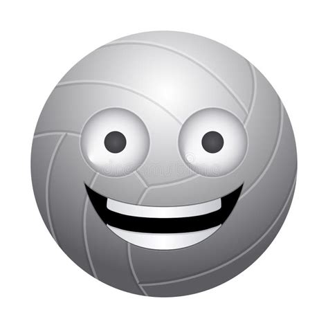 Isolated Emoji Volleyball Ball Stock Vector - Illustration of competition, mascot: 169630839