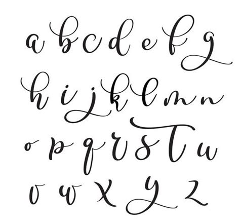 Brushpen alphabet. Modern calligraphy, handwritten letters. Vector ...