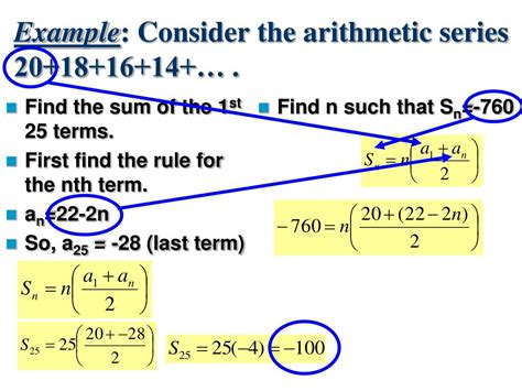 PPT - Arithmetic Sequences & Series PowerPoint Presentation, free download - ID:6701945