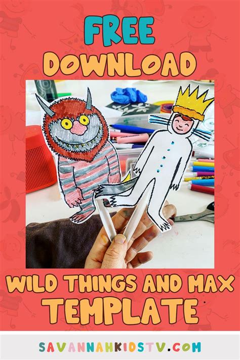 Free Download Wild Things & Max Template Artsandcrafts, Wild Things ...