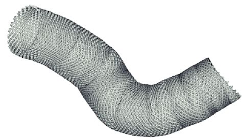 A geometrical model of the flow-diverter stent | Download Scientific ...