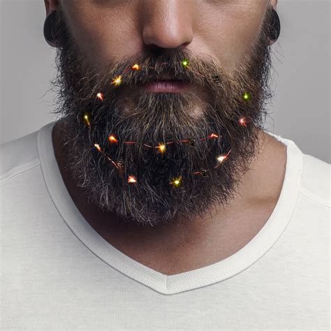 Amazing Christmas Fairy Lights For Beards For Those Who Truly Like To Be Festive