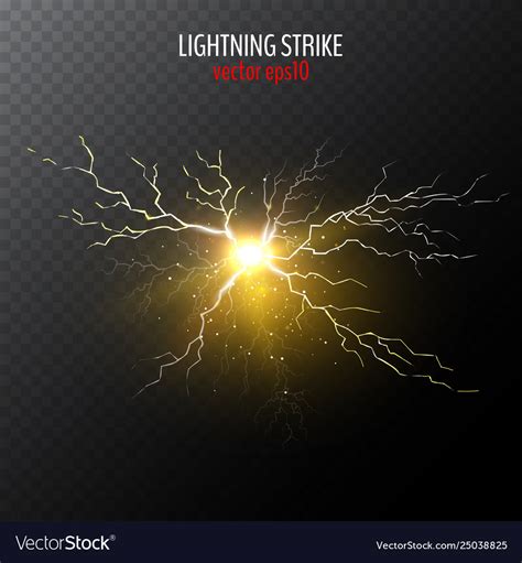 Yellow lightning bolt Royalty Free Vector Image