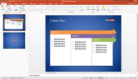 Free 3-Year Plan Template for PowerPoint - Free PowerPoint Templates - SlideHunter.com
