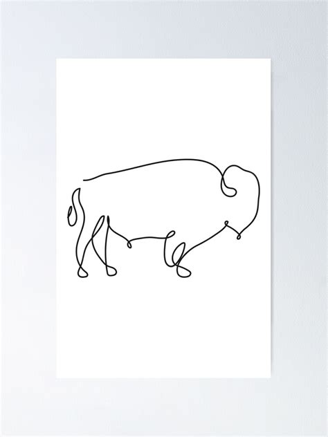 "Buffalo Line Art" Poster for Sale by GBREAL01 | Redbubble