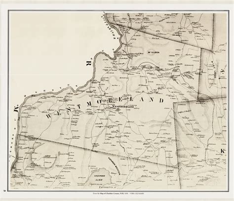 Westmoreland, New Hampshire 1858 Old Town Map Custom Print - Cheshire ...