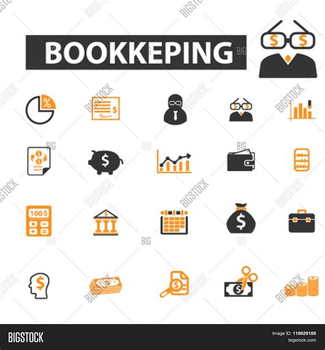 Bookkeping Icons, Vector & Photo (Free Trial) | Bigstock