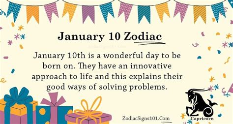 January 10 Zodiac Is Capricorn, Birthdays And Horoscope - ZodiacSigns101