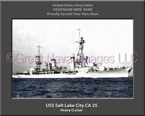 USS Salt Lake City CA 25 Personalized Ship Canvas Print