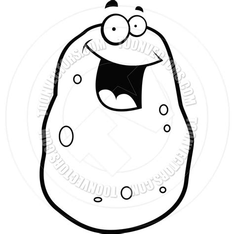 Potato Black And White Clipart