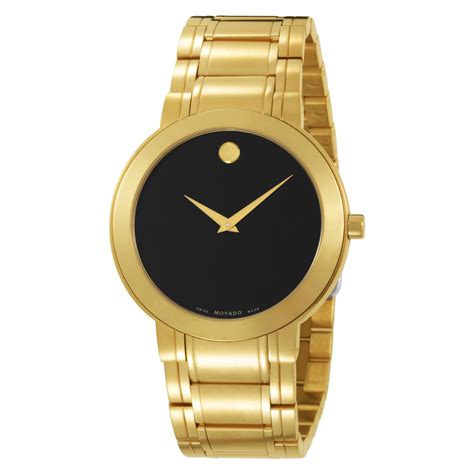 Movado Men's 606195 Stiri Gold-Plated Stainless Steel Bracelet Black Dial Watch | Jam Tangan Ber ...