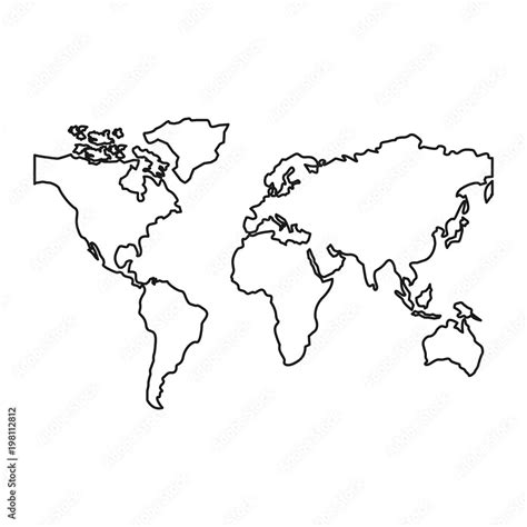 World Map Outline Continents