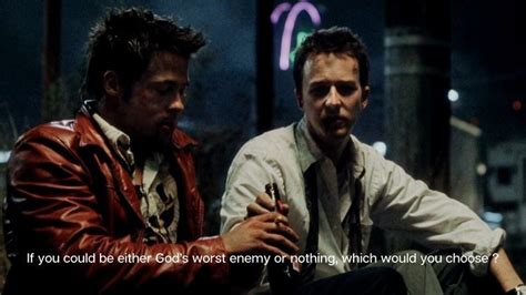 tyler durden and the narrator #fightclub Cinema Quotes, Movie Quotes, Real Quotes, Quotes Deep ...