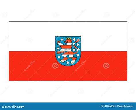 Flag of German State of Thuringia Stock Vector - Illustration of ...