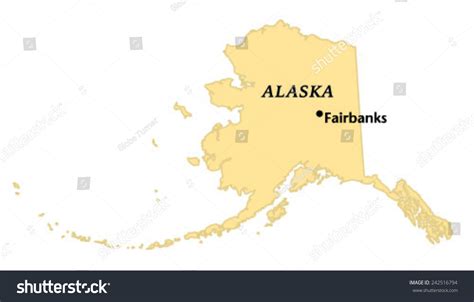 Fairbanks Alaska Locate Map Stock Vector (Royalty Free) 242516794 ...