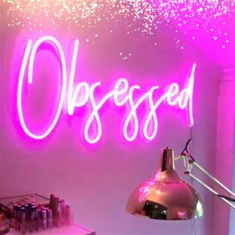 LED Neon Light Wall Art | * Obsessed * On Trend Neon Word Sign