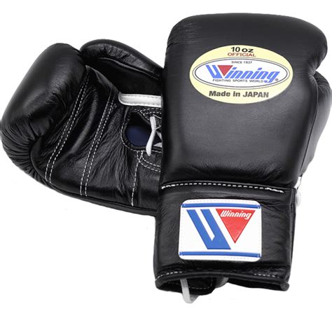 Winning Lace-up Boxing Gloves - Black – WJapan Boxing